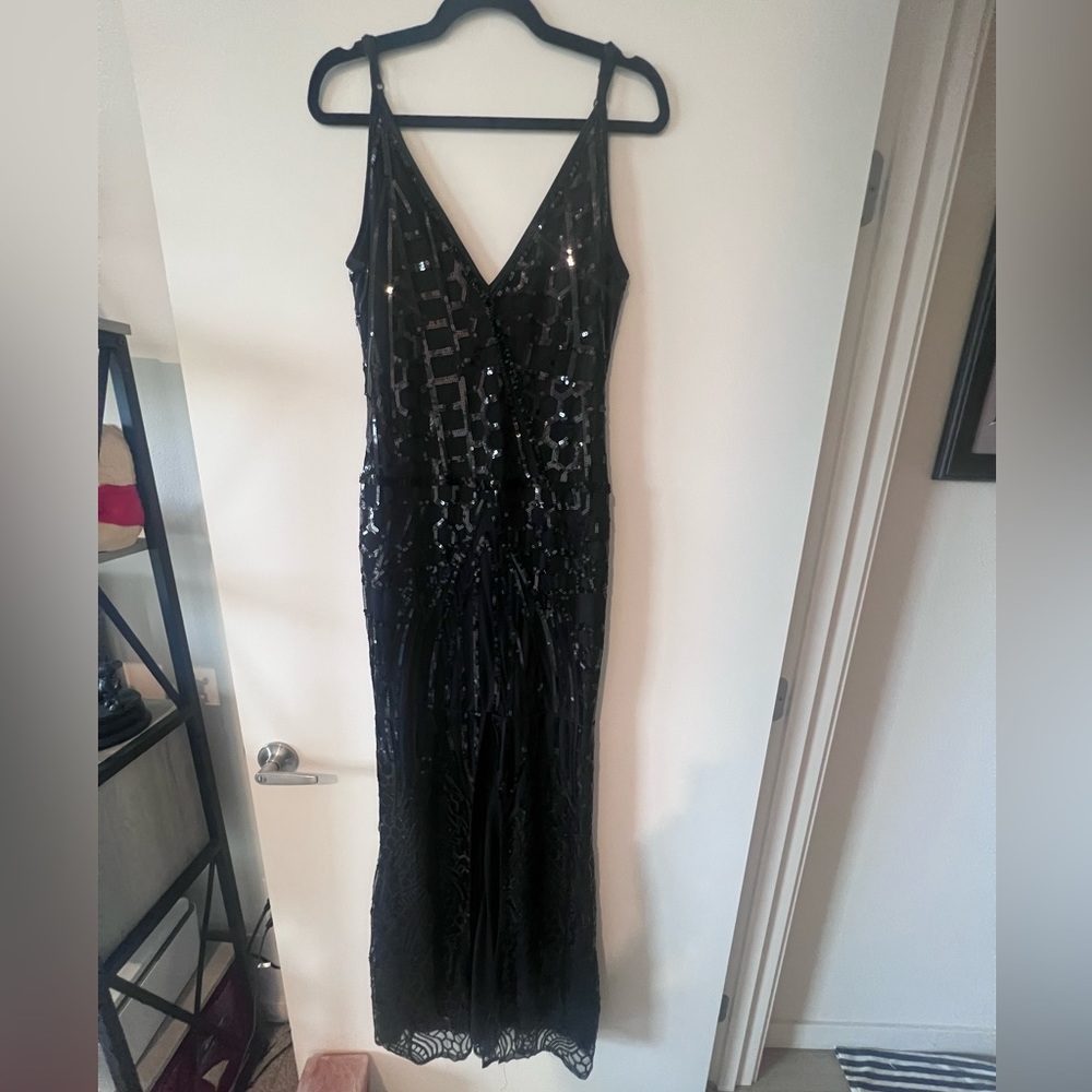 1920s Long, Front Slit Dress